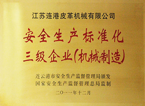 安全生產標準化三級企業(yè)